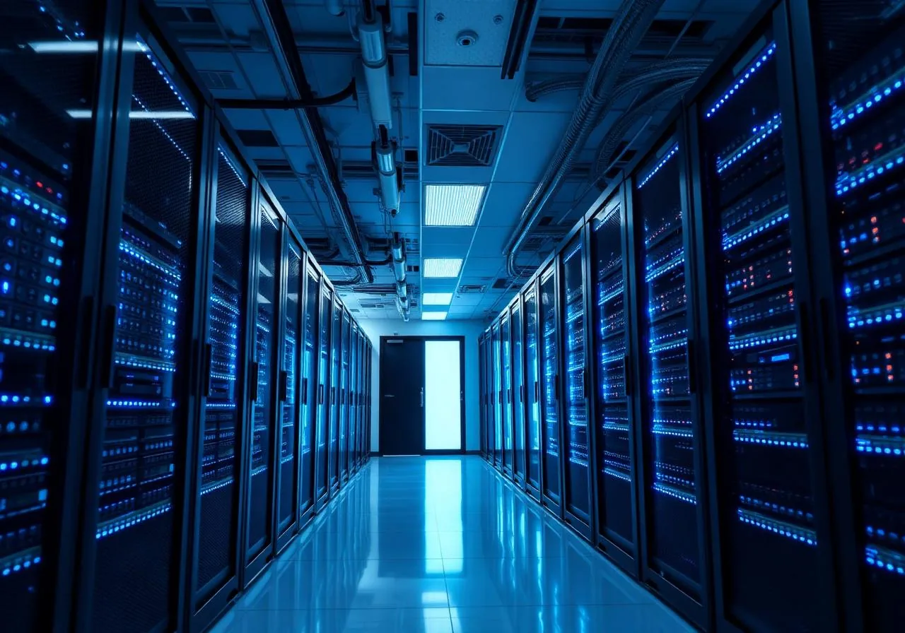 Modernes Rechenzentrum mit Server-Racks